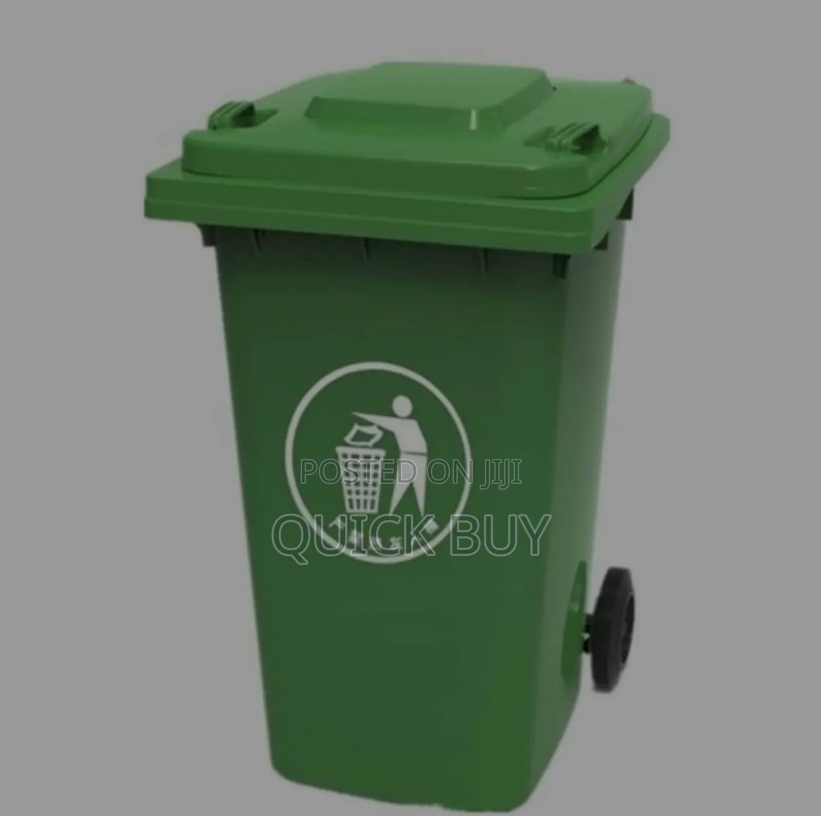 New 120l Plastic Heavy Duty Outdoor Waste Bin With Wheels
