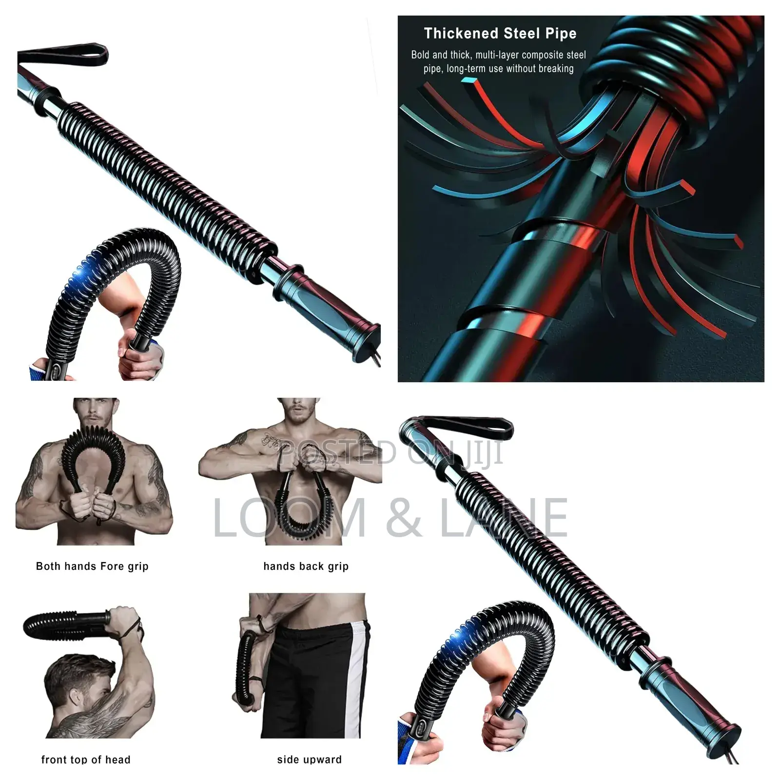 Heavy-Duty 60kg Spring Power Twister Exercise Bar
