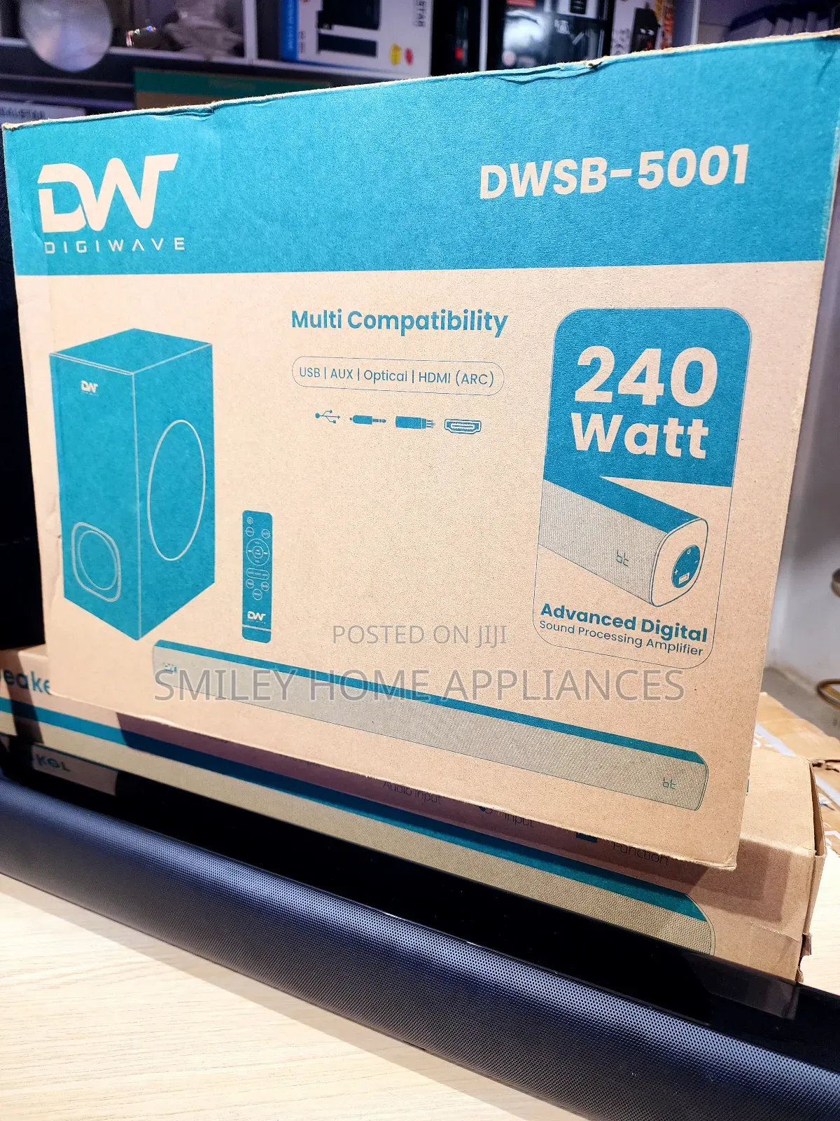 Brand New Dw-Sb-5001 Soundbar 2.1channel 240watts