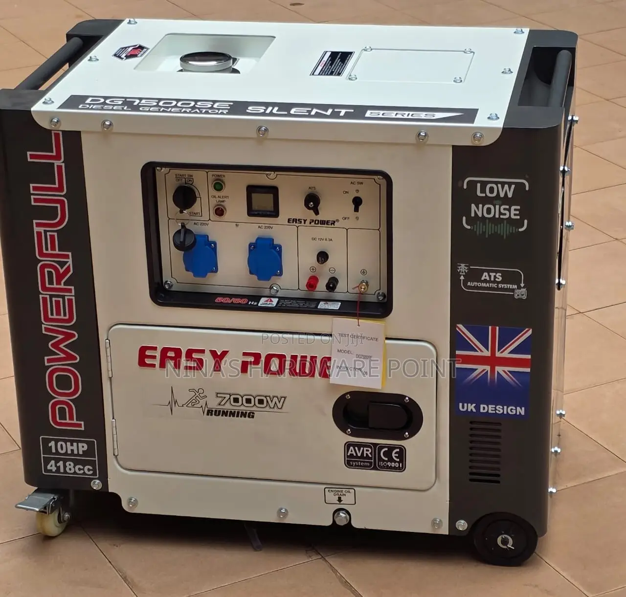 Diesel Generator 7000w Easy Power Withats Port