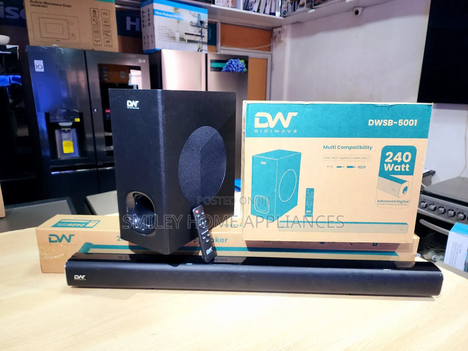 Brand New Dw 240watts 2.1channel Wireless Soundbar
