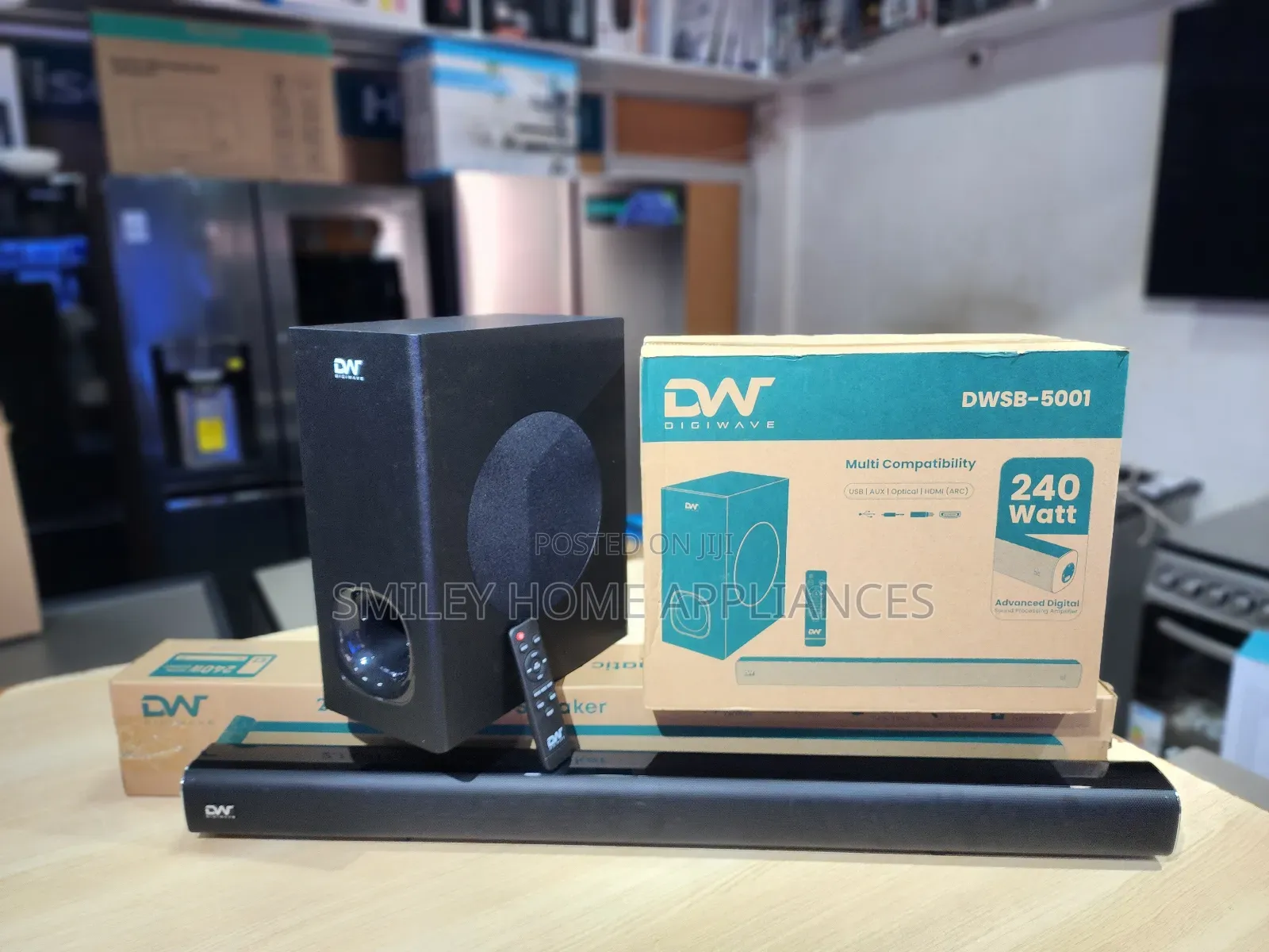 Brand New Dw 240watts 2.1channel Wireless Soundbar