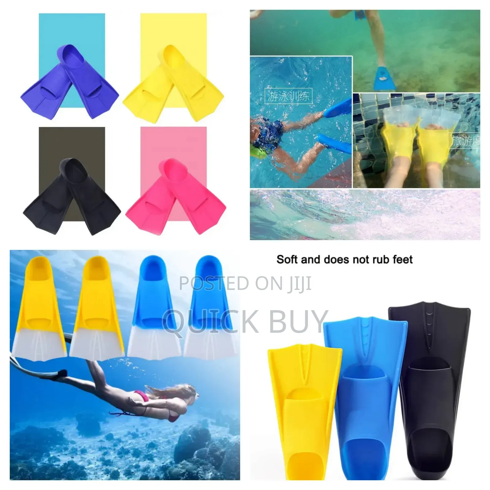 High Quality Silicone Swimming/Snorkelling Slippers/Fins