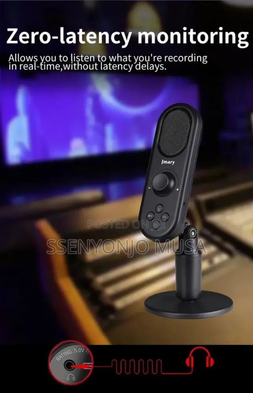 Jmary Mc-Pw7 Usb Microphone - High-Quality Recording -