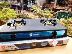 Sayona Matte Black Double Gas Burner
