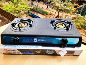 Sayona Matte Black Double Gas Burner