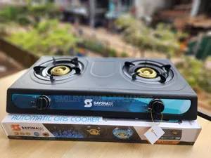 Sayona Matte Black Double Gas Burner