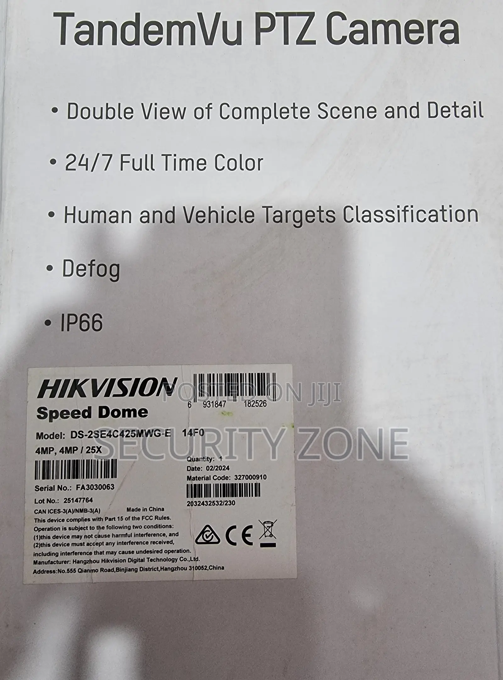 Hikvision Tandemvu PTZ Ip 4mp