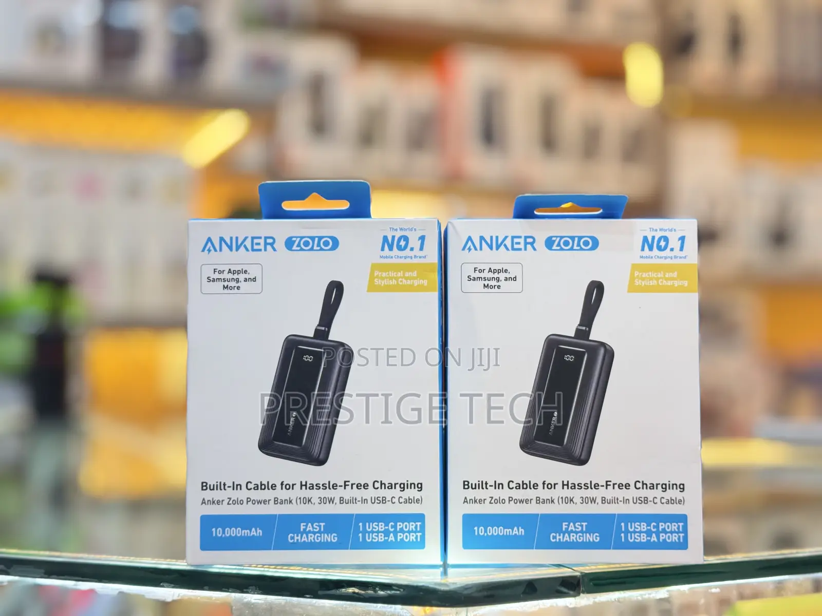 Anker Zolo Powerbank 10,000mah 30w (Built in Type C Cable)