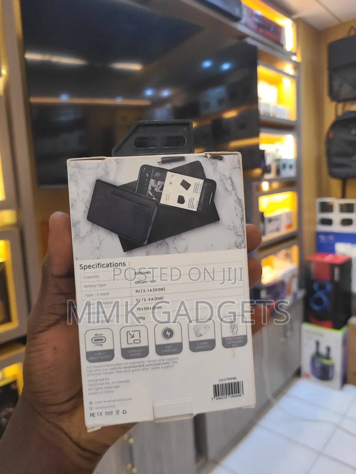 Levelo Vermont 3 in 1 Wallet Power Bank