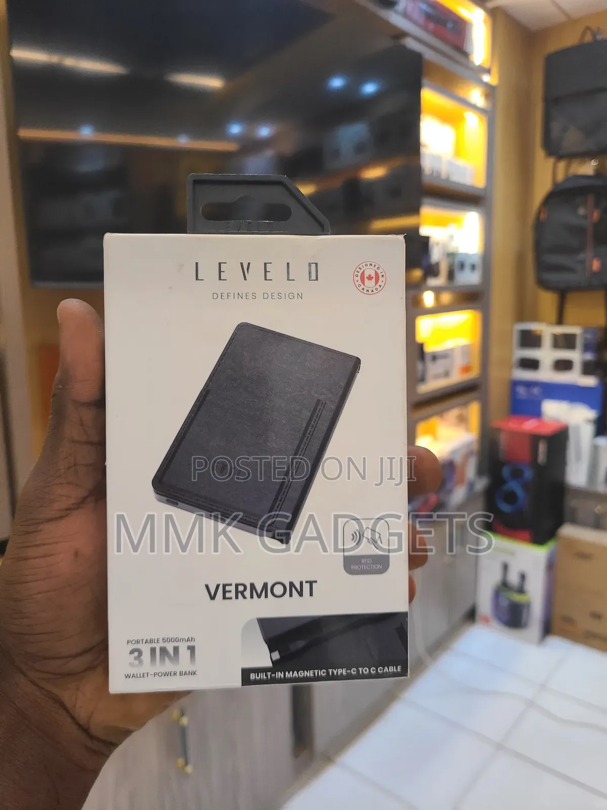Levelo Vermont 3 in 1 Wallet Power Bank