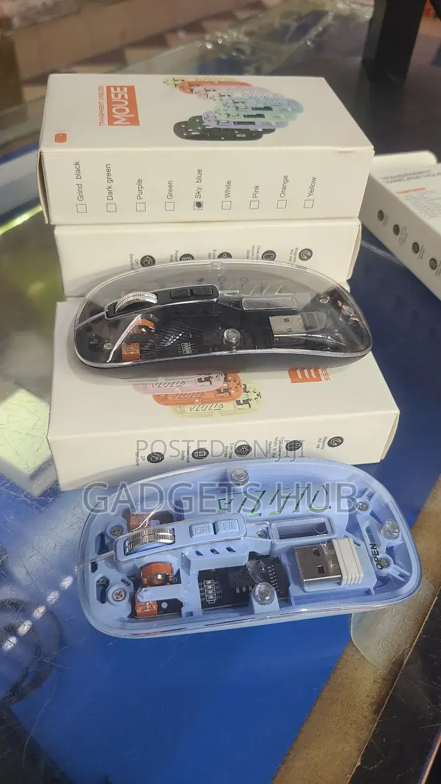 Turtle Wireless Mouse Gray Transparent