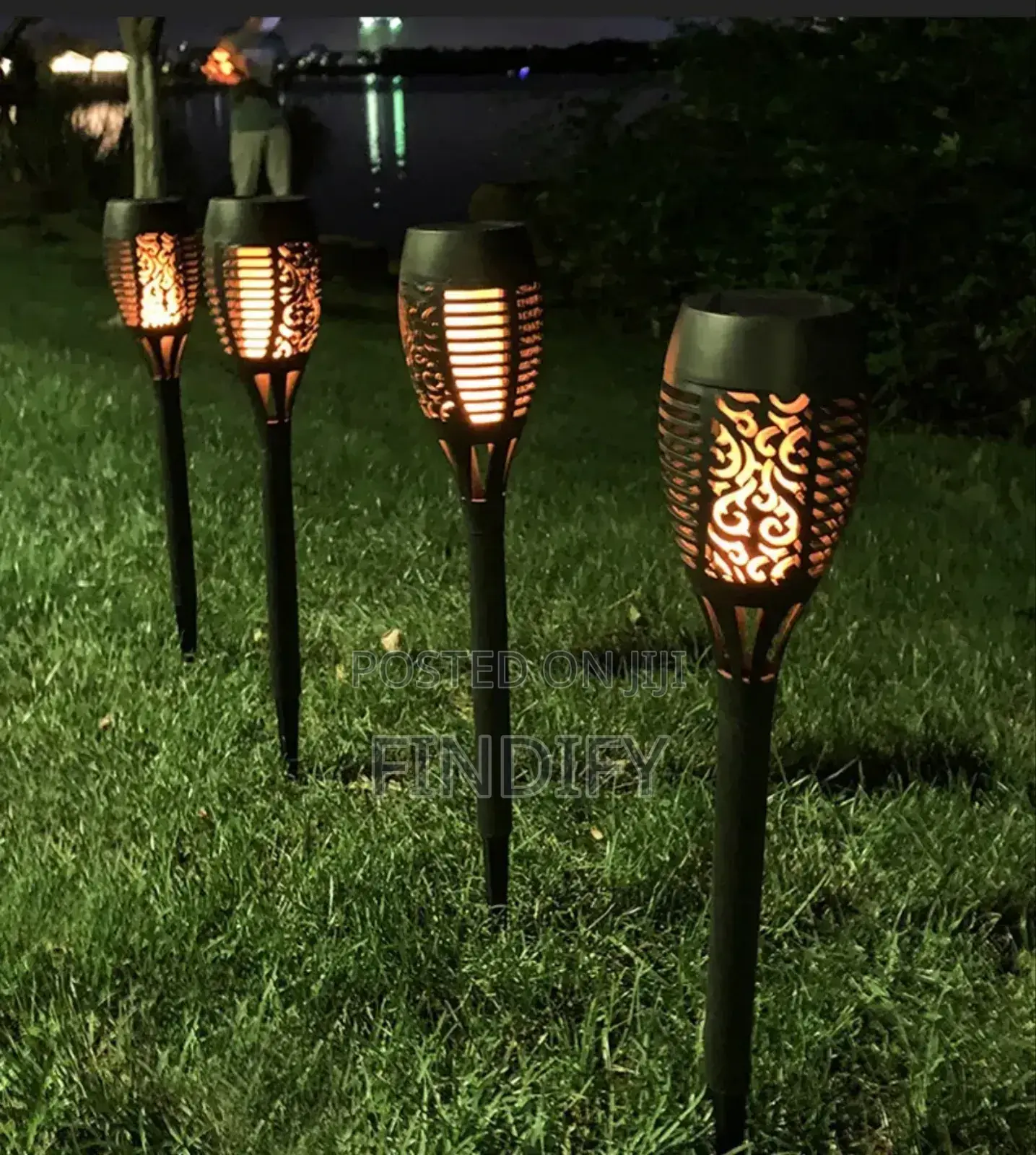 Solar Led Fire Flame Lamp Outdoor Landscape Decorative