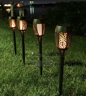 Solar Led Fire Flame Lamp Outdoor Landscape Decorative