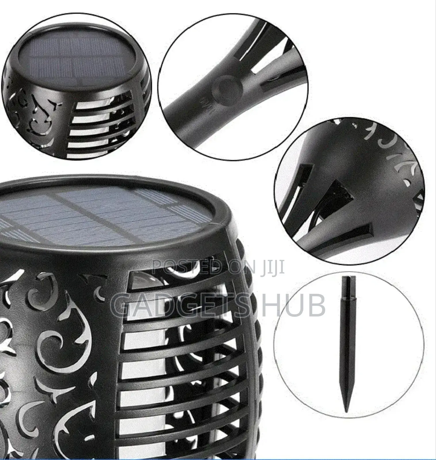 Solar Led Fire Flame Lamp Outdoor Landscape Decorative