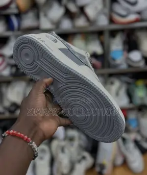 Original Gray and White Nike Air Force 1 the North Face Shoe