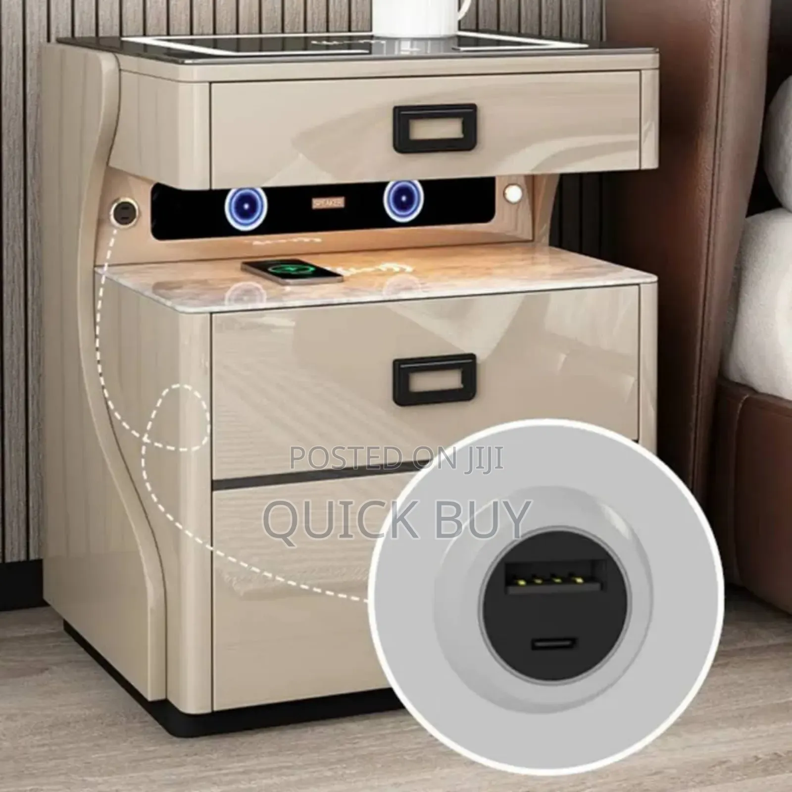 New Elegant Home Designed Bedside Smart Table