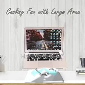 Tabletop Laptop Stand With Double Fan 360 Degree Rotating