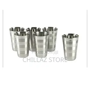 A Set of Stainless Steel Glasses (6pcs).