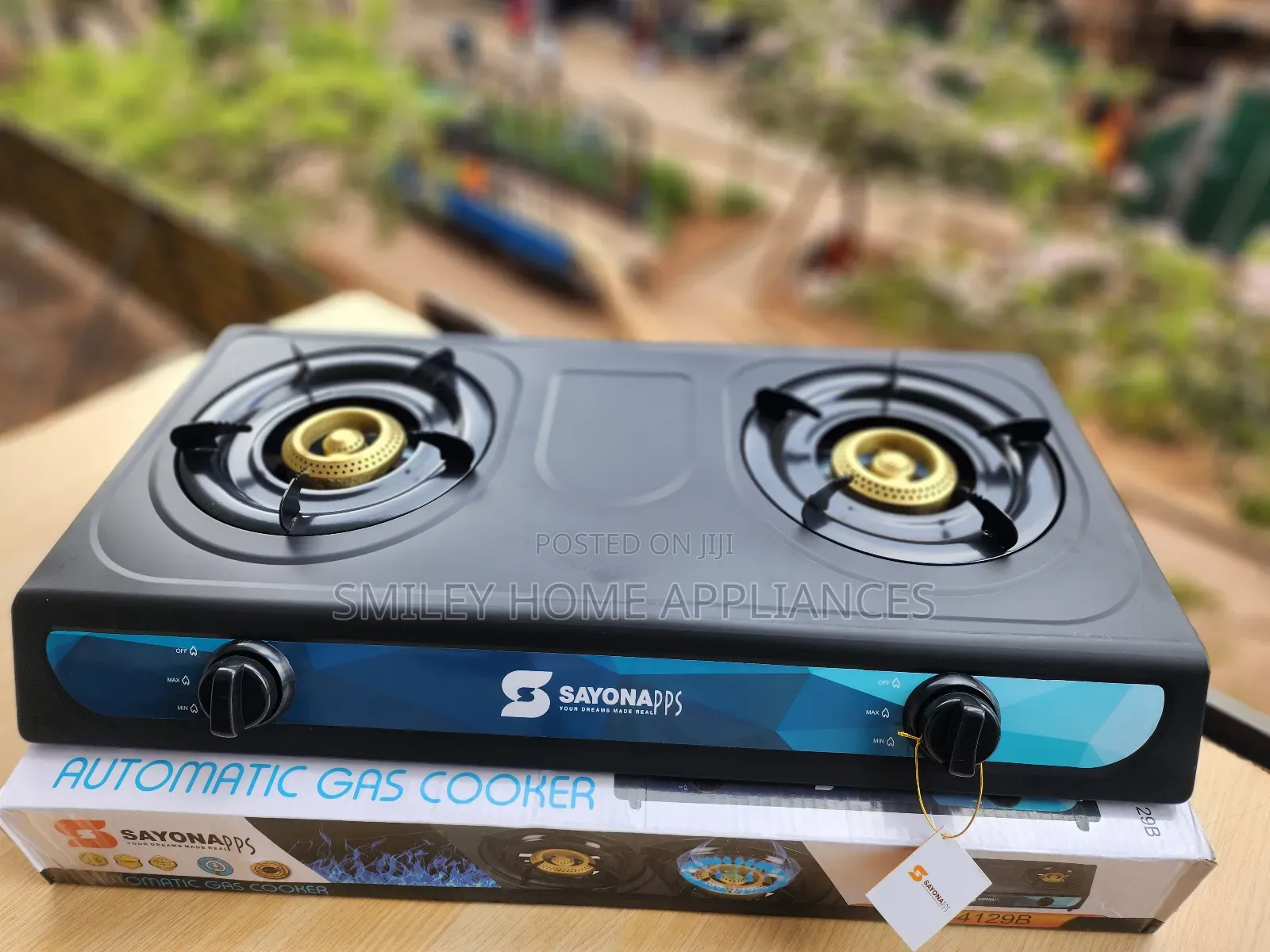 Sayona Apps Double Gas Burner Black Color
