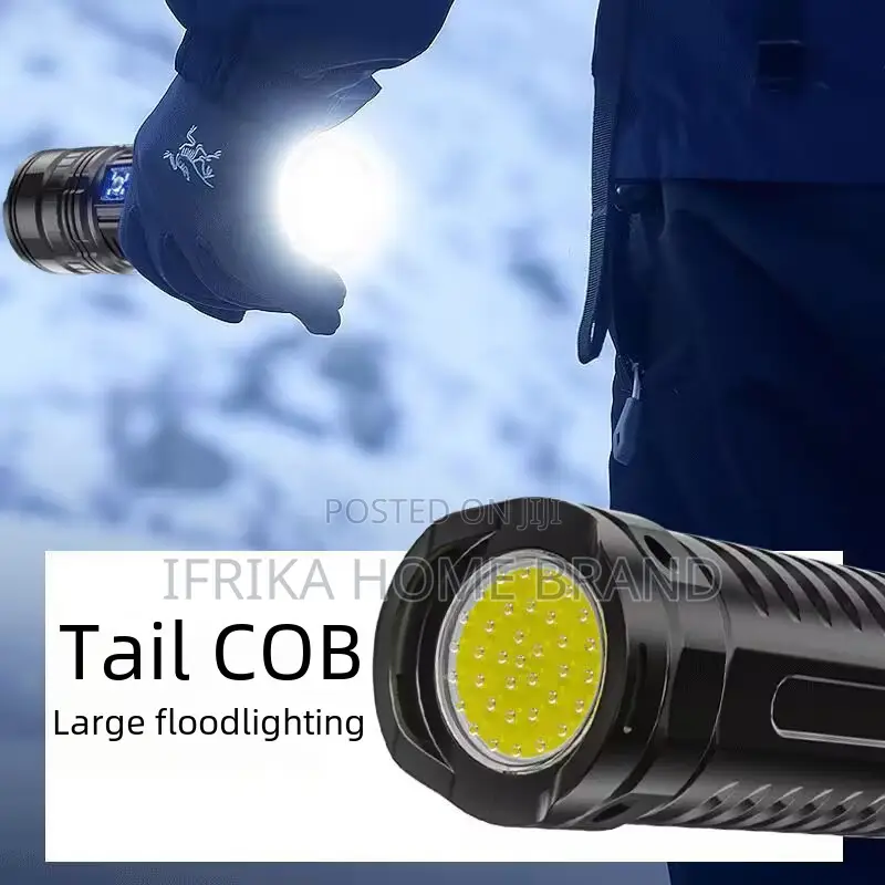 White Laser Telescopic Zoom Flashlight Usb Rechargeable