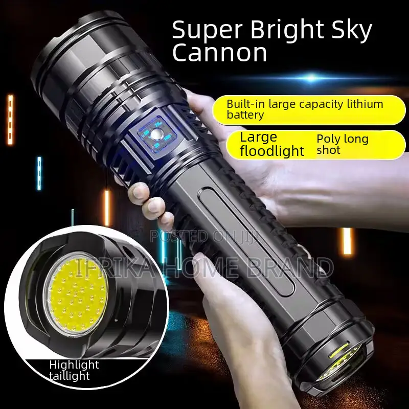 White Laser Telescopic Zoom Flashlight Usb Rechargeable