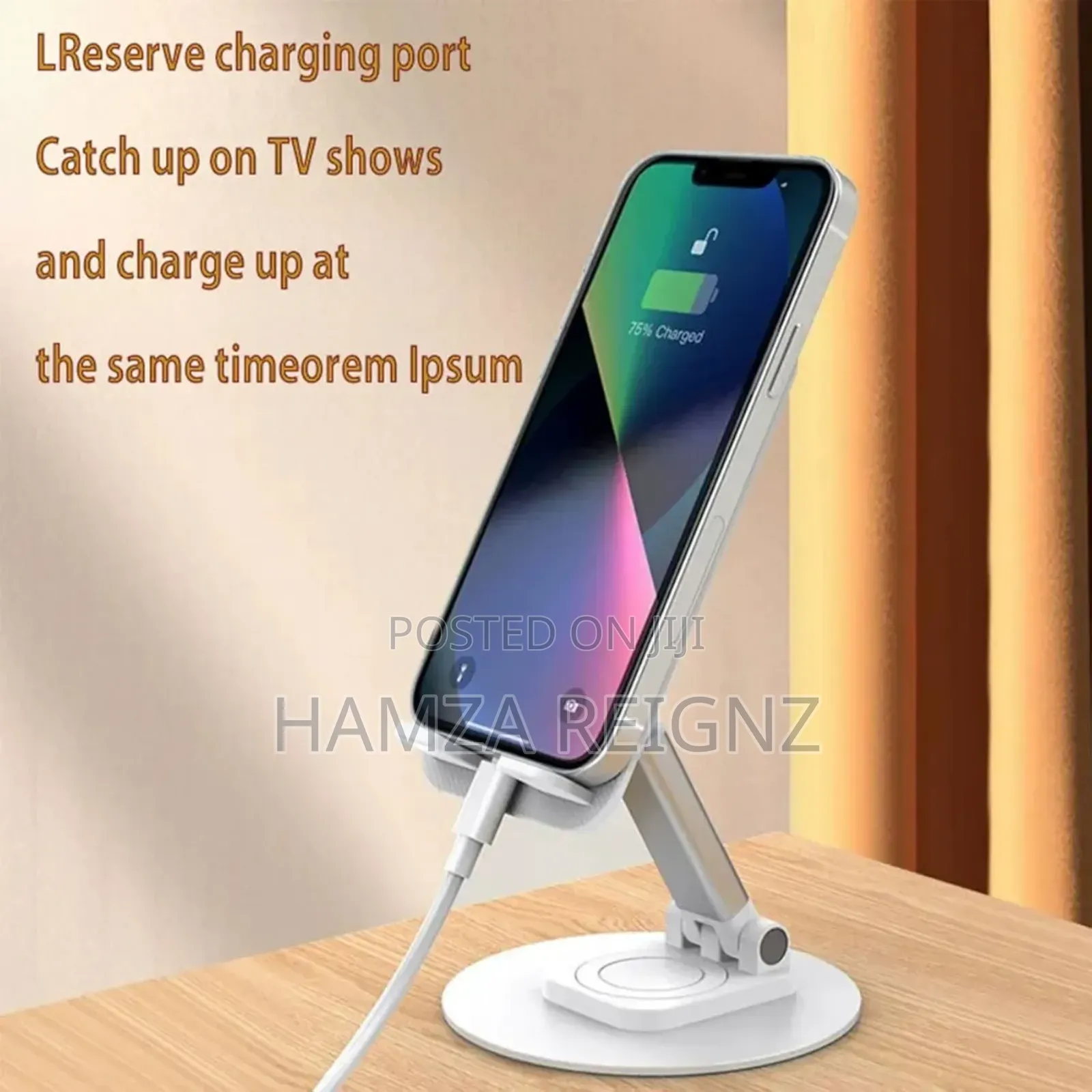 Foldable Phone Stand- Height Adjustable Phone Holder.