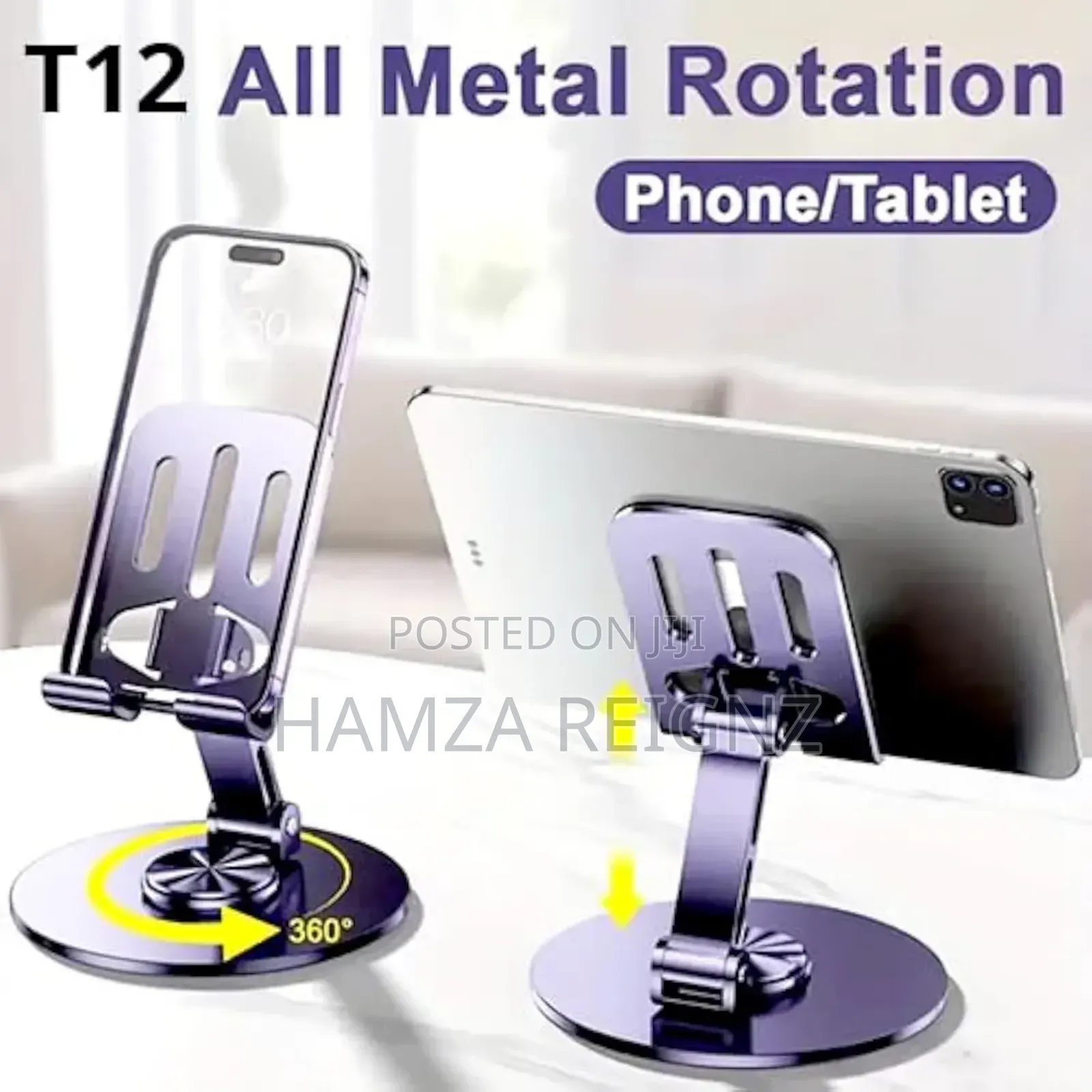 T12 Heavy Metal Mobile/Tablet Stand – Adjustable Desk