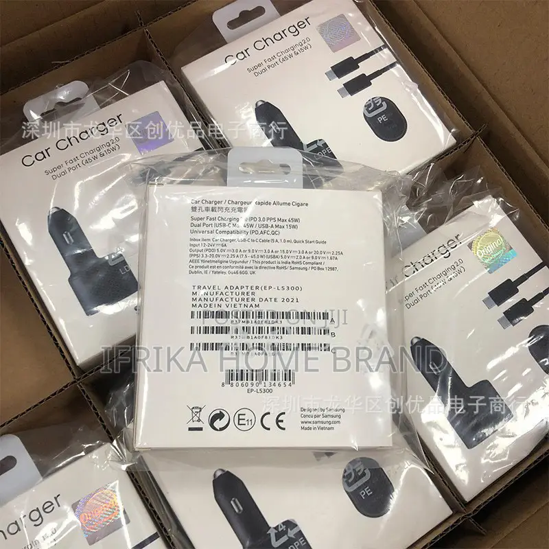 45w Car Charger S21 Note20 Mobile Phone Car Charger