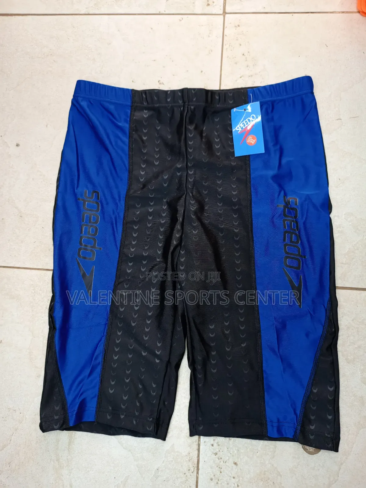 Blue Colors With Black Swimming Shoes Speedo