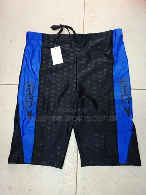 Blue Colors With Black Swimming Shoes Speedo