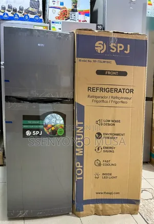 SPJ 160l Double Door Fridge - Top Freezer, Defrost, Silver-