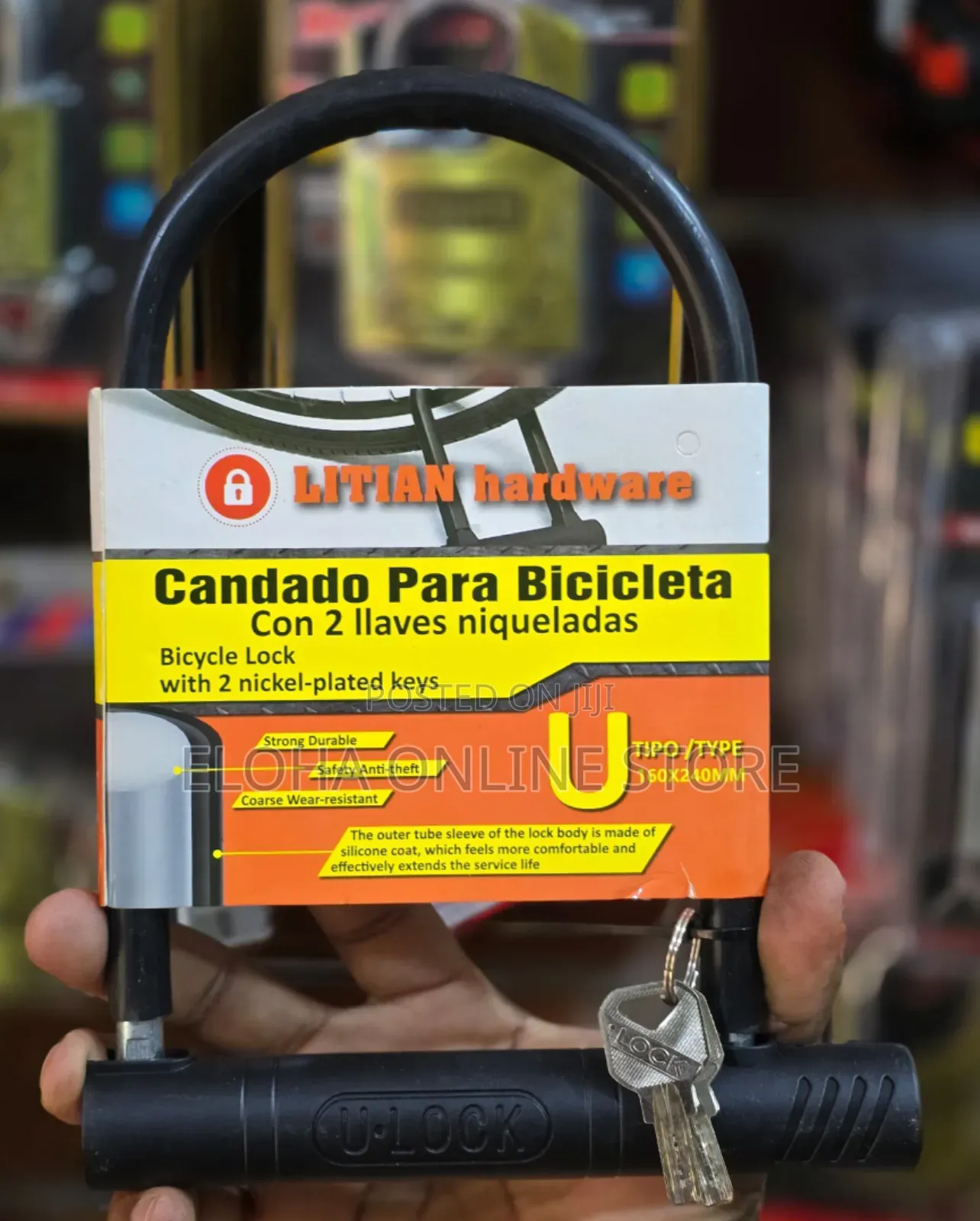 Brand New Anti-Theft Heavy Duty U Lock for Bikes,Motorbikes
