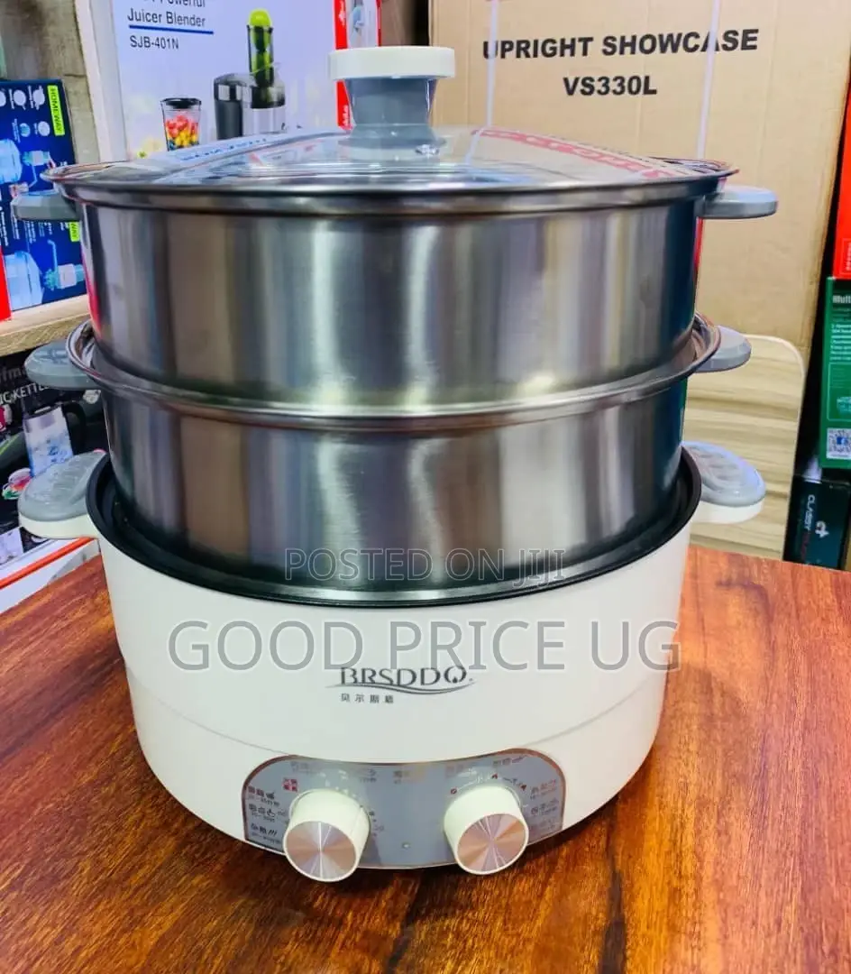 3 in 1stainless Steel Food Steamer, Rice Cooker and Skillet