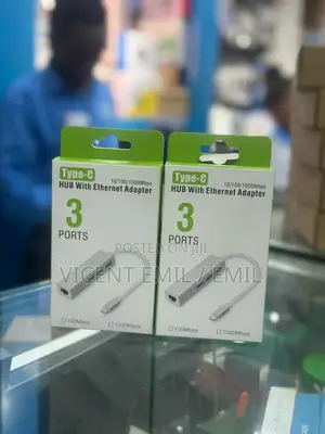 Type C Hub With Ethernet 3 Ports