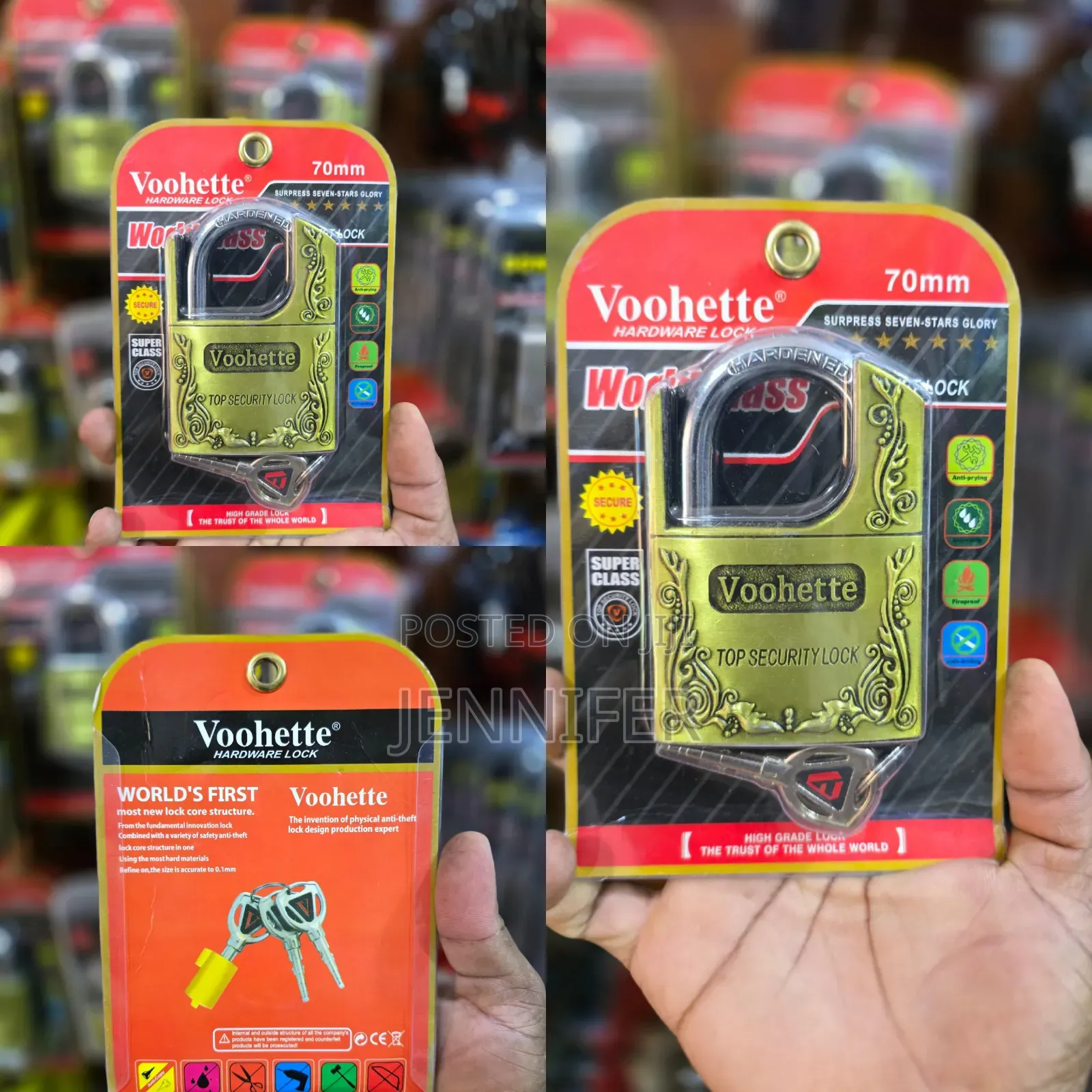 Voohette 70mm Anti Rust Top Security Padlock