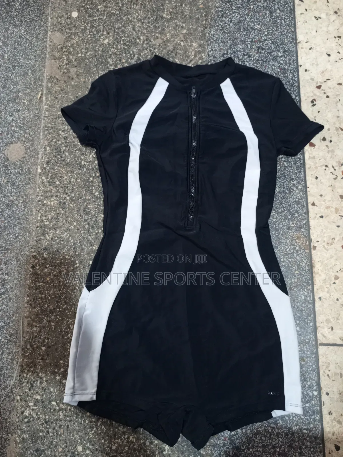 Black Colour With White Colour Swimming Costume for Women