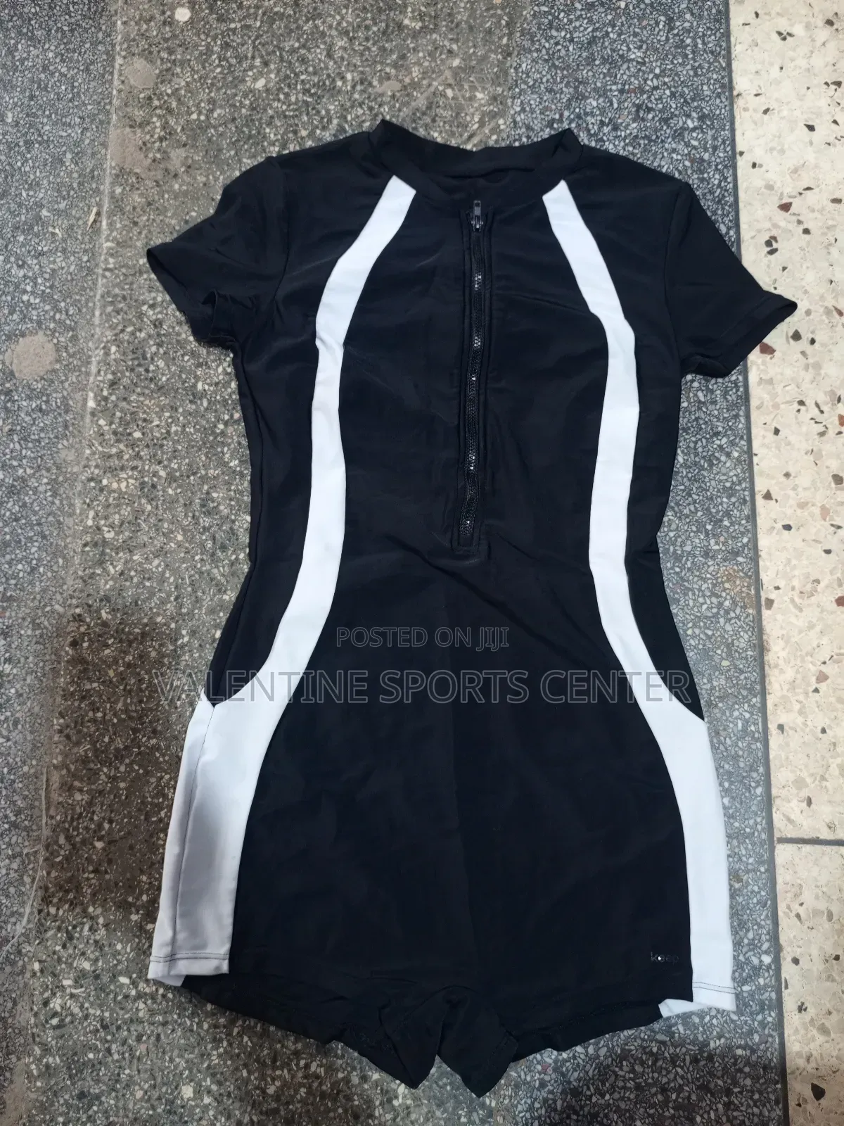 Black Colour With White Colour Swimming Costume for Women