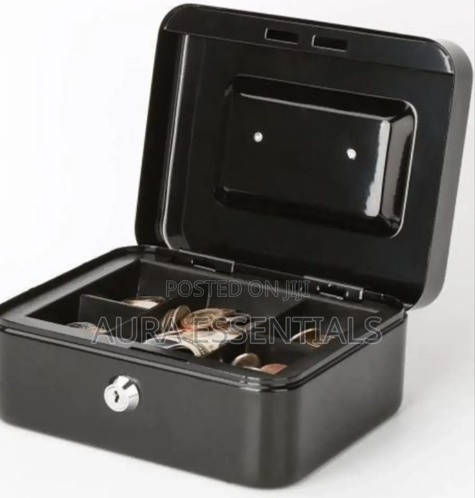 Cash Box With Coin Separator Tray-mult Colour