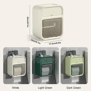 Wall-Mounted Tissue Storage Box With Adhesive Wall Hook
