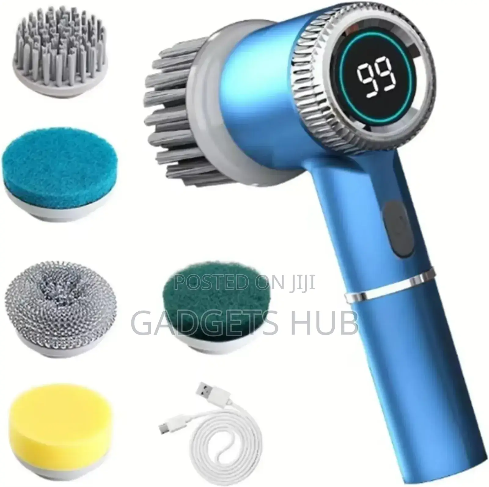 Cordless Electric Cleaning Brush With 5 Heads Scrubber