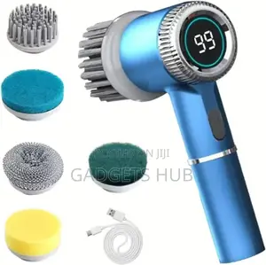 Cordless Electric Cleaning Brush With 5 Heads Scrubber