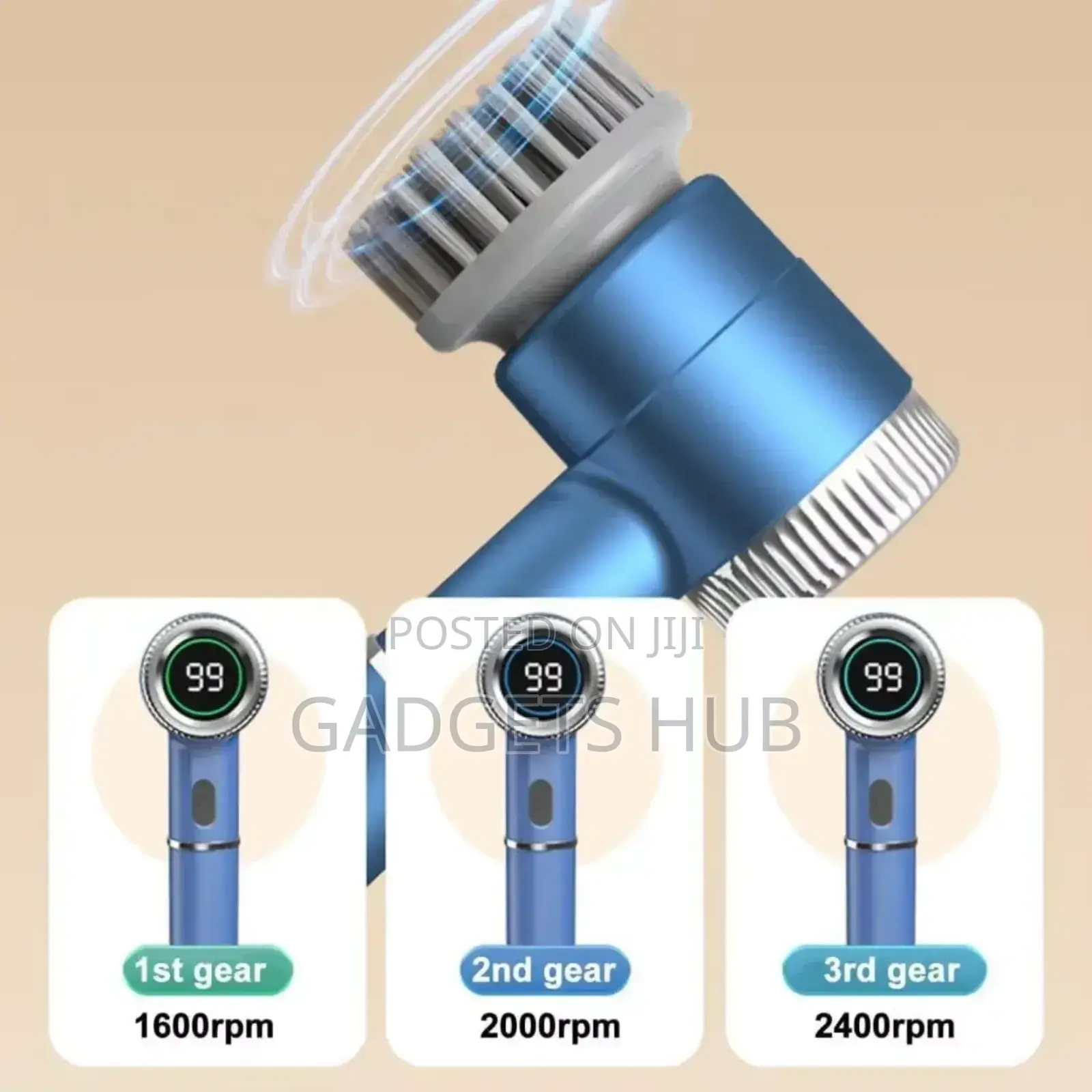Cordless Electric Cleaning Brush With 5 Heads Scrubber