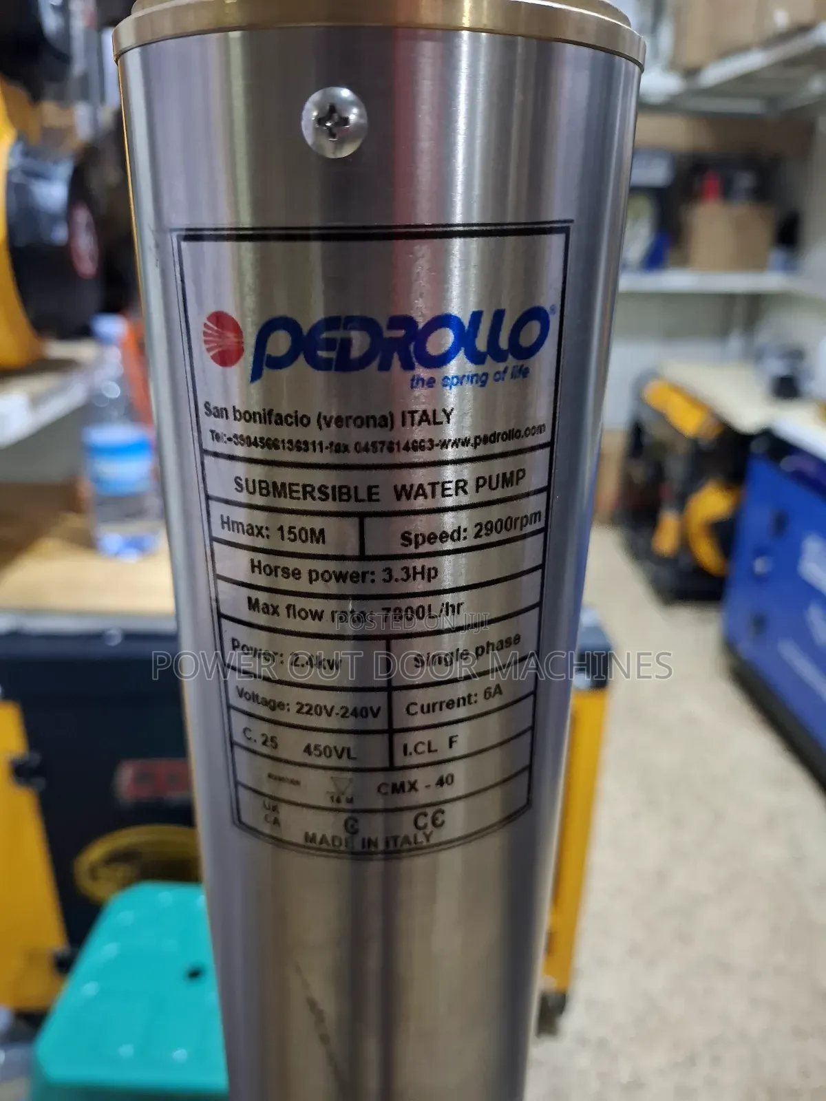150 Meter / 450 Feet Pedrollo Italy Submersible Well Pump
