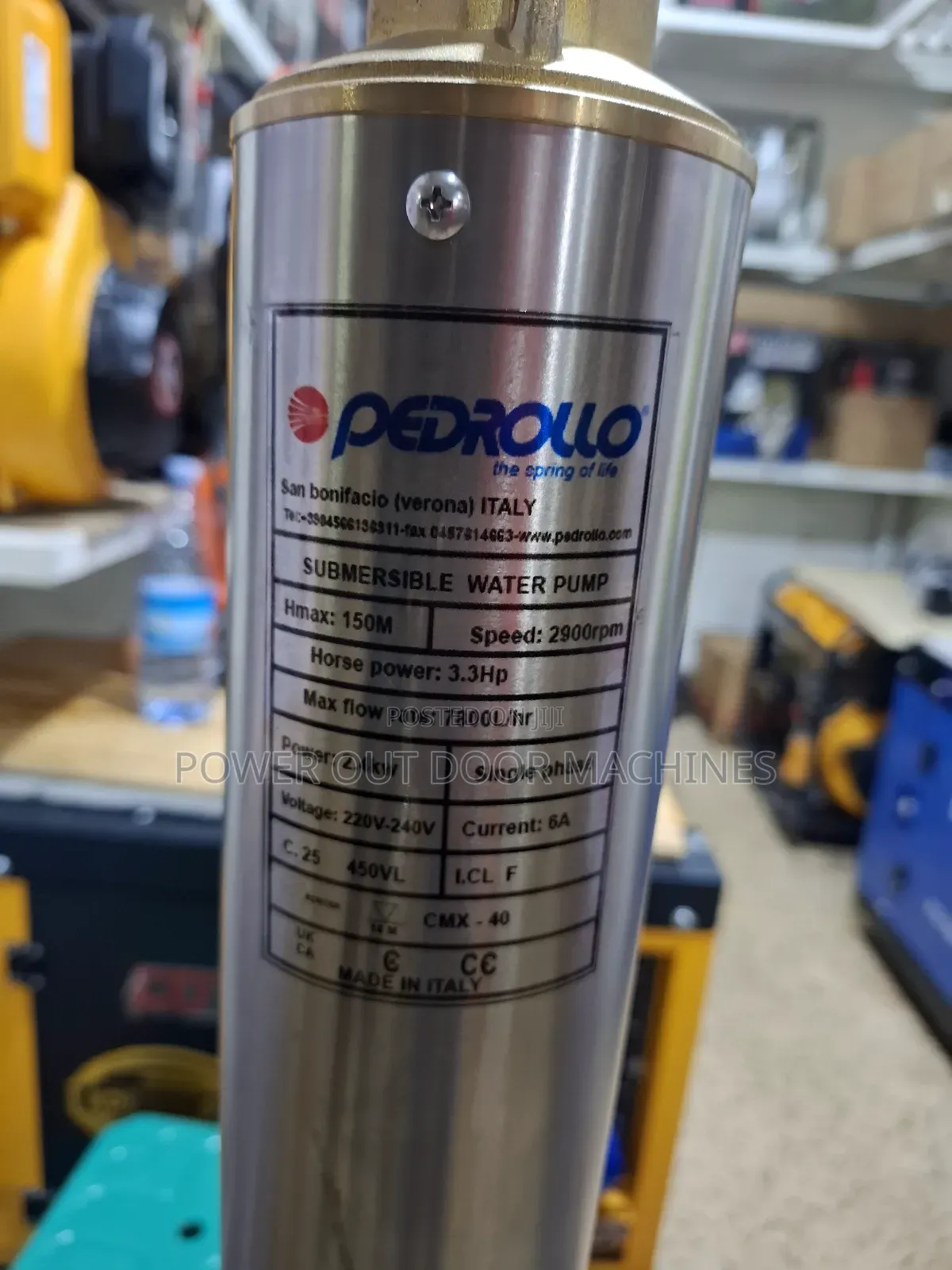 150 Meter / 450 Feet Pedrollo Italy Submersible Well Pump