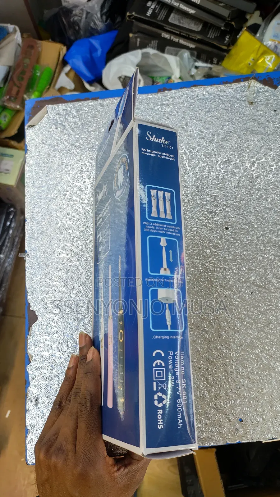 Shuke Sk-601 Electric Toothbrush - Waterproof, Long-