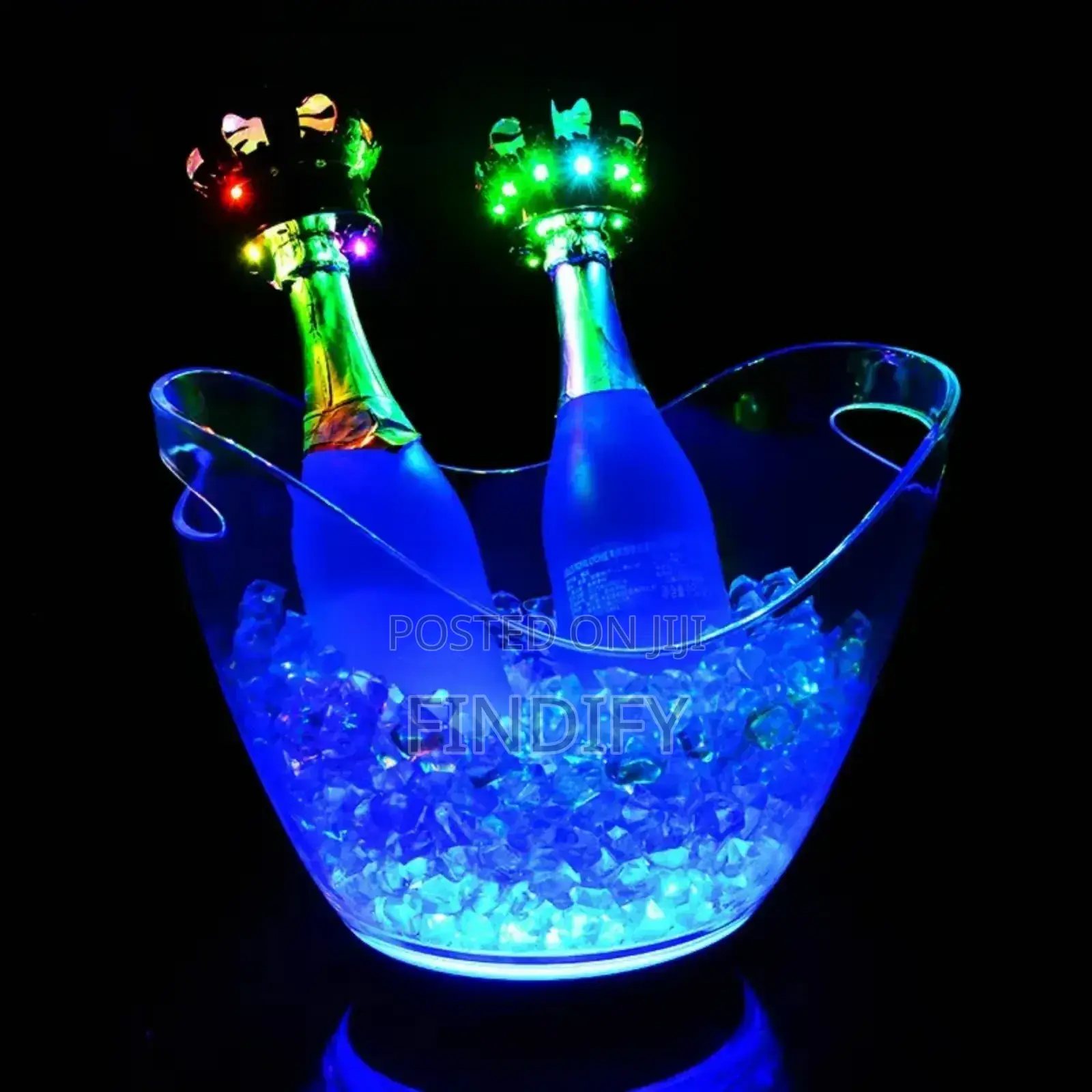 Oval Shape Luxury Wine Buckets Acrylic Plastic Ice Bucket
