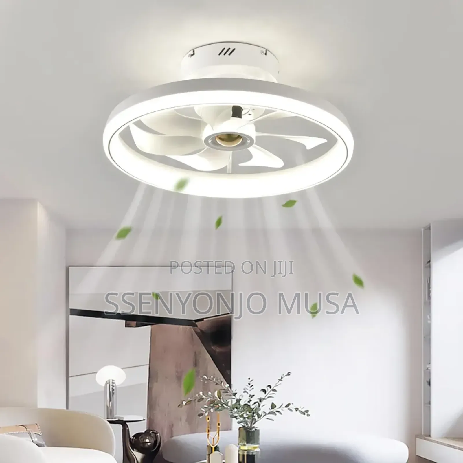 Modern 19.7" Smart Ceiling Fan With Led Lights - Remote/App