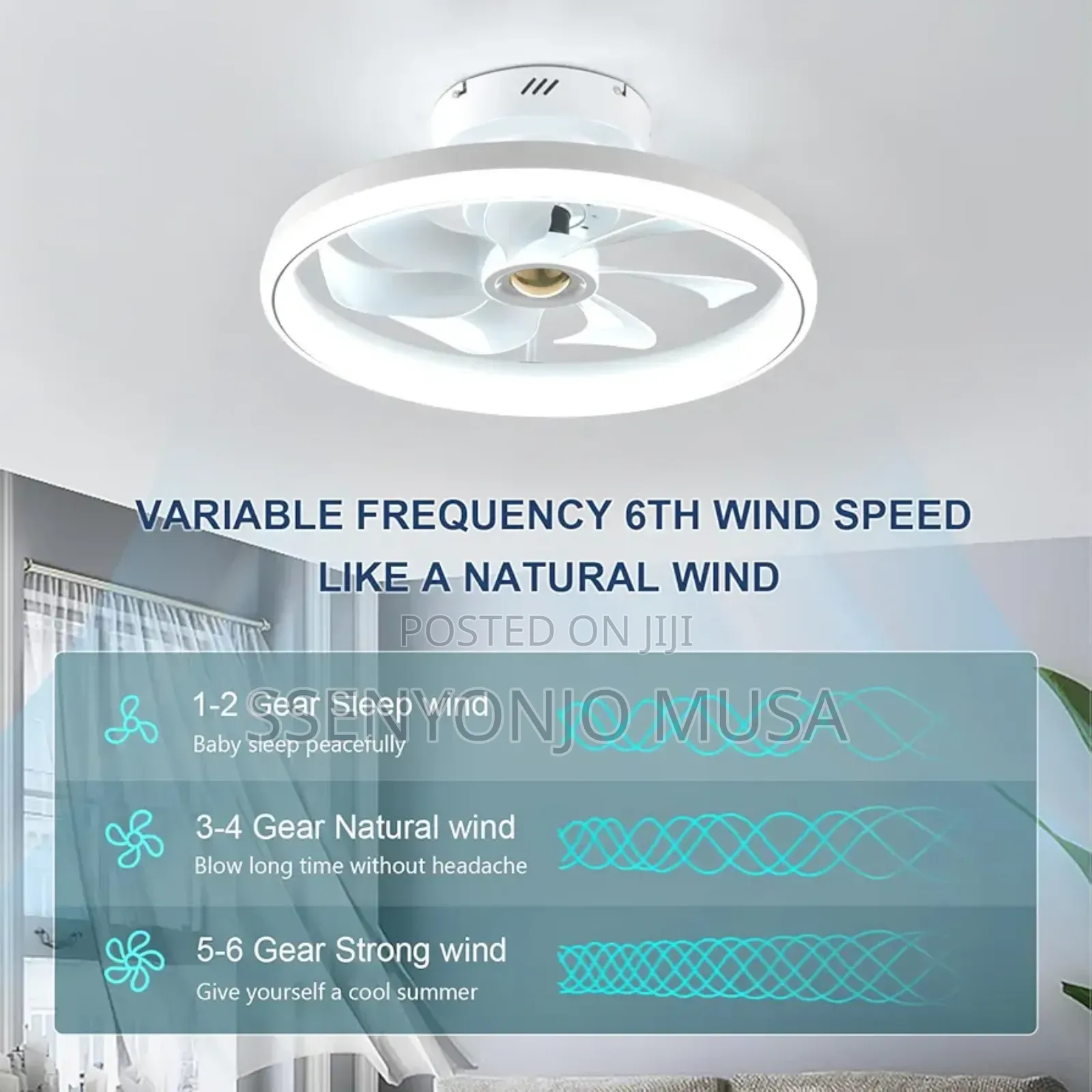 Modern 19.7" Smart Ceiling Fan With Led Lights - Remote/App