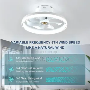 Modern 19.7" Smart Ceiling Fan With Led Lights - Remote/App